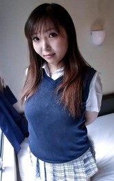 Japanese Schoolgirl Anal - Haruka Ohsawa Asian in uniform shows her big nude bazoom bas